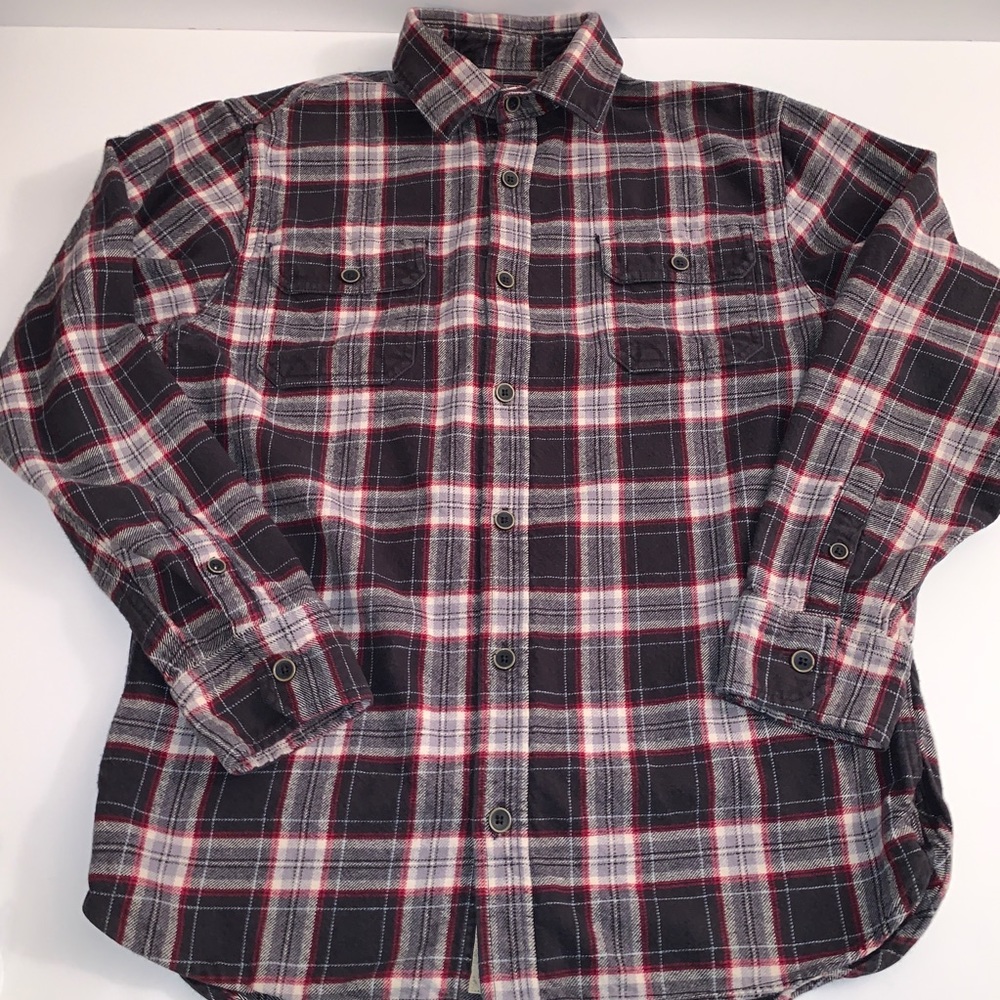 Jachs Brawny Flannel Button Down Shirt Size: Med